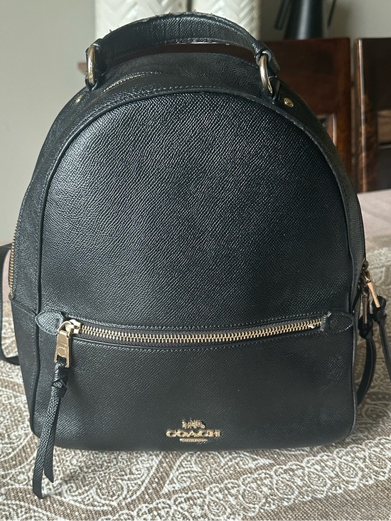 Coach Handbags - Coach Black Leather Mini Backpack with Gold Hardware Accents